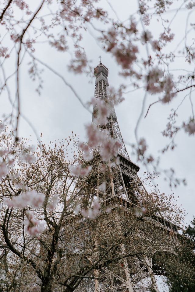 foto tour eiffel al tramonto