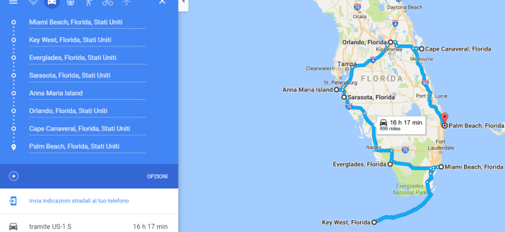 Itinerario in Florida da Miami a Orlando