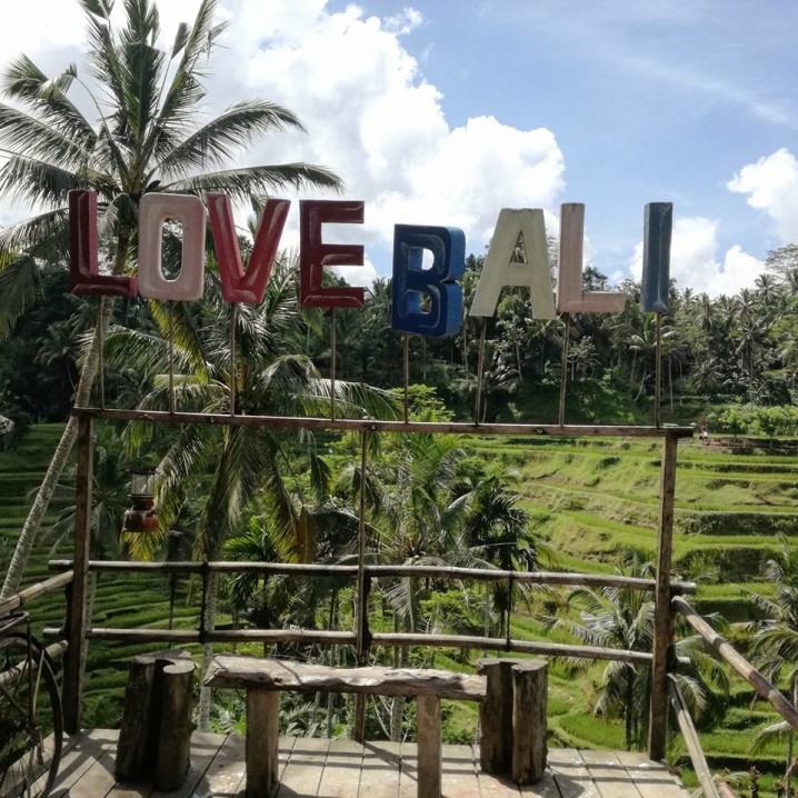 Ubud dove trovare scritta Love Bali